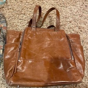 Hobo international cognac glazed shoulder bag